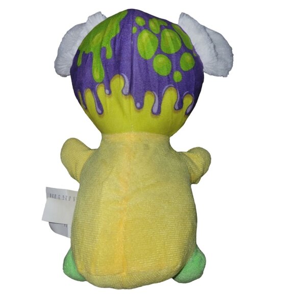 BMI Merchandise Rabbit Paint Splatter Yellow Purple Plush Stuffed Animal Toy - Picture 2 of 4